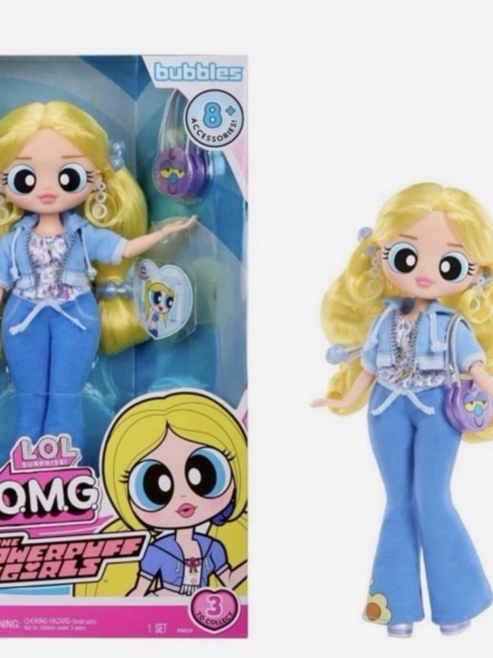 LOL Surprise OMG The Powerpuff Girls Bubbles Doll W-Accessories New In Box